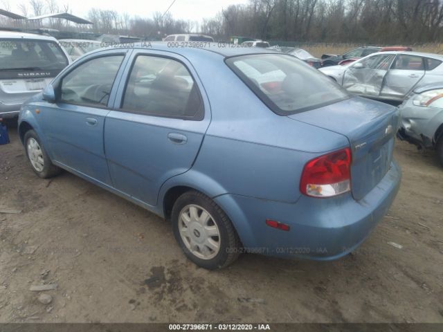 KL1TD52684B134434 - 2004 CHEVROLET AVEO  Blue photo 3