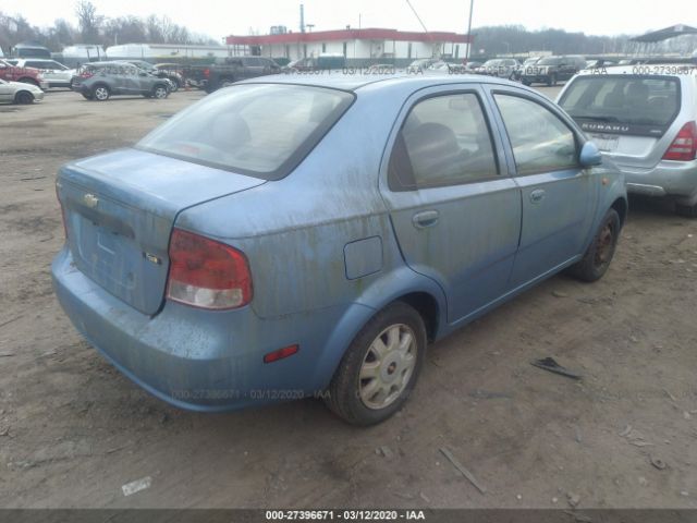 KL1TD52684B134434 - 2004 CHEVROLET AVEO  Blue photo 4