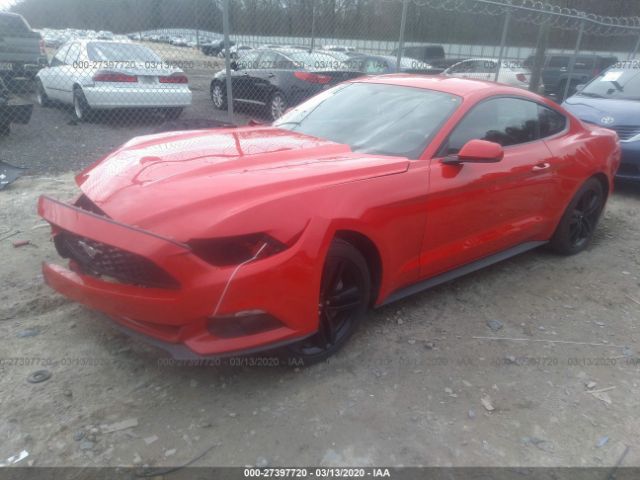 1FA6P8TH2F5362161 - 2015 FORD MUSTANG  Red photo 2