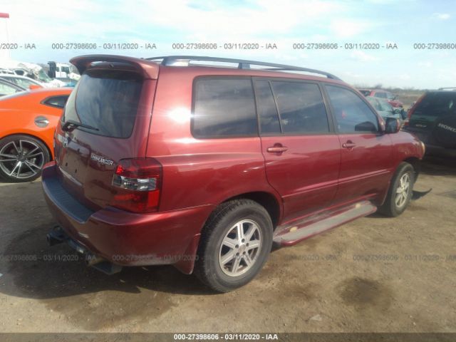 JTEGP21A760096047 - 2006 TOYOTA HIGHLANDER LIMITED Maroon photo 4