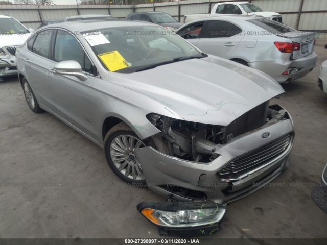 3FA6P0SU2ER211378 - 2014 FORD FUSION TITANIUM PHEV Silver photo 1