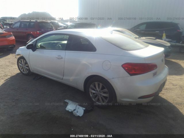 KNAFX6A84F5389098 - 2015 KIA FORTE EX White photo 3