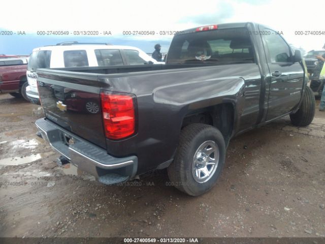 1GCNCPEC0EZ313934 - 2014 CHEVROLET SILVERADO C1500 Gray photo 4