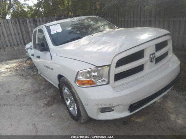 1C6RD6FT4CS212058 - 2012 DODGE RAM 1500 ST White photo 1