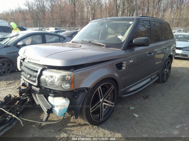 SALSH23439A196706 - 2009 LAND ROVER RANGE ROVER SPORT SUPERCHARGED Gray photo 2
