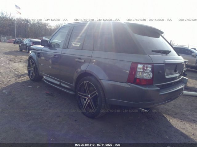 SALSH23439A196706 - 2009 LAND ROVER RANGE ROVER SPORT SUPERCHARGED Gray photo 3