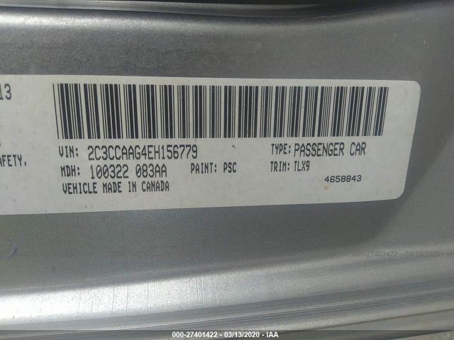 2C3CCAAG4EH156779 - 2014 CHRYSLER 300  Silver photo 9