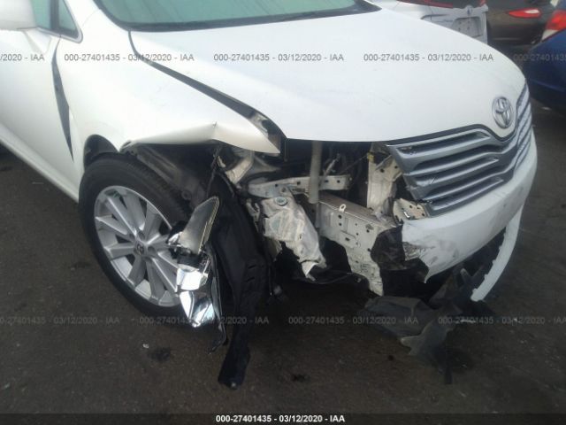 4T3ZA3BB6BU051702 - 2011 TOYOTA VENZA  White photo 6