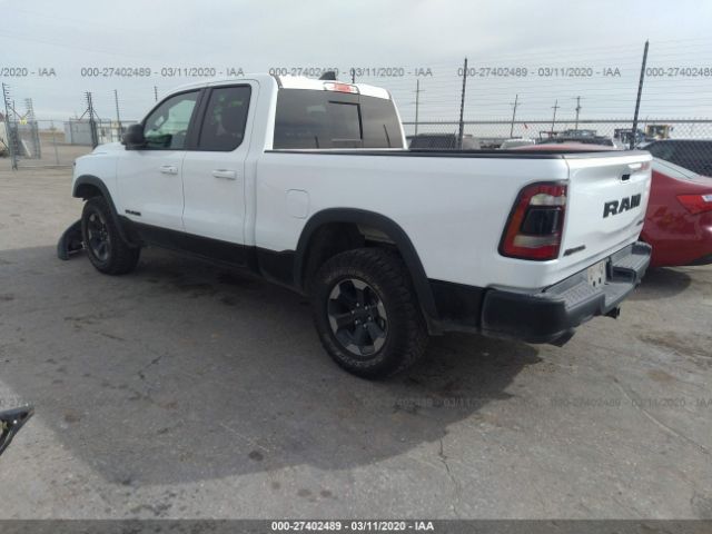 1C6SRFET0KN842001 - 2019 RAM 1500 REBEL White photo 3