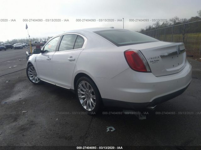 1LNHL9DR6BG608067 - 2011 LINCOLN MKS  White photo 3