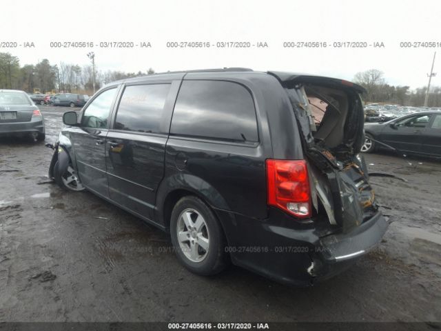 2C4RDGCG1DR549490 - 2013 DODGE GRAND CARAVAN SXT Black photo 3