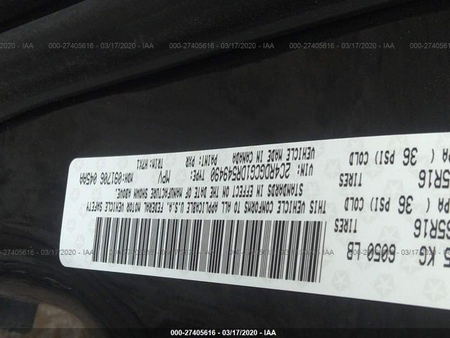 2C4RDGCG1DR549490 - 2013 DODGE GRAND CARAVAN SXT Black photo 9