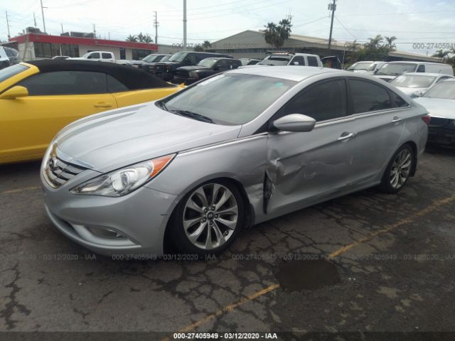 5NPEC4AC6DH807824 - 2013 HYUNDAI SONATA SE/LIMITED Silver photo 2