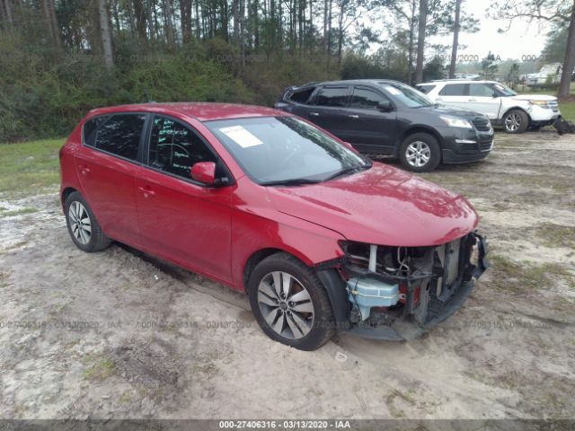 KNAFU5A27D5676947 - 2013 KIA FORTE EX Red photo 1