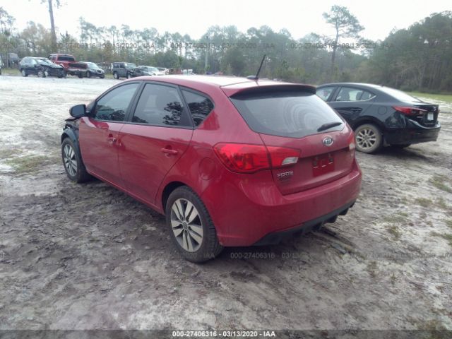 KNAFU5A27D5676947 - 2013 KIA FORTE EX Red photo 3