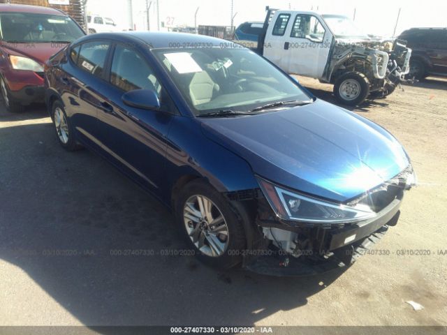 5NPD84LF7KH436982 - 2019 HYUNDAI ELANTRA SEL/VALUE/LIMITED Blue photo 1