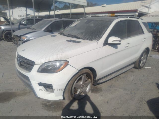 4JGDA7DB8EA421464 - 2014 MERCEDES-BENZ ML 550 4MATIC White photo 2