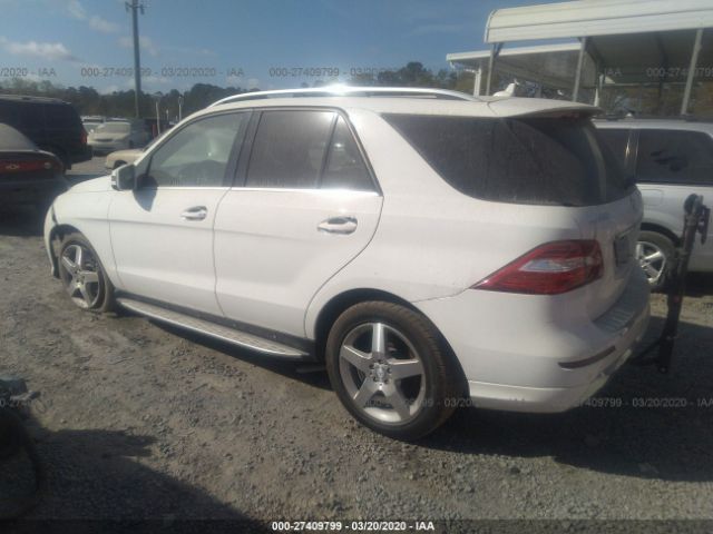 4JGDA7DB8EA421464 - 2014 MERCEDES-BENZ ML 550 4MATIC White photo 3