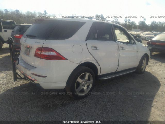 4JGDA7DB8EA421464 - 2014 MERCEDES-BENZ ML 550 4MATIC White photo 4