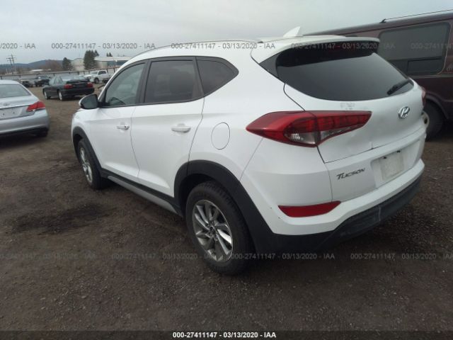 KM8J3CA45JU689554 - 2018 HYUNDAI TUCSON LIMITED/SPORT AND ECO/SE White photo 3