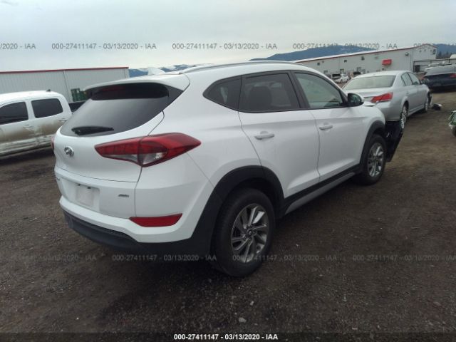 KM8J3CA45JU689554 - 2018 HYUNDAI TUCSON LIMITED/SPORT AND ECO/SE White photo 4