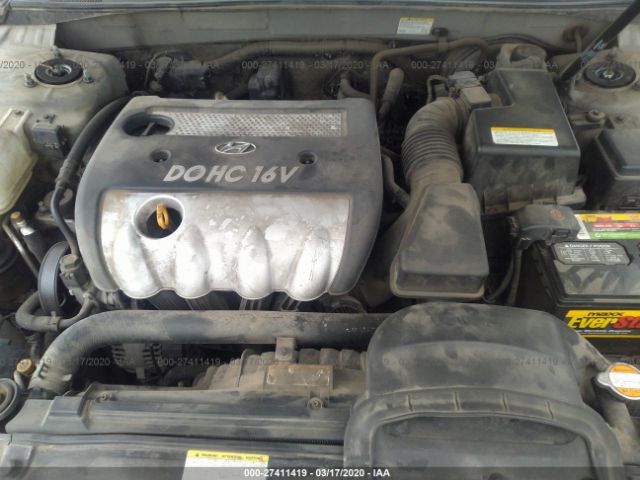 5NPEU46C16H130058 - 2006 HYUNDAI SONATA GLS/LX Silver photo 10