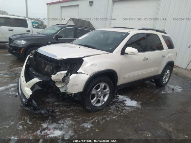 1GKER23D39J121560 - 2009 GMC ACADIA SLT-1 White photo 2