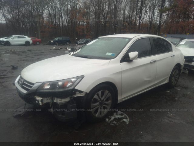 1HGCR2F36FA026106 - 2015 HONDA ACCORD LX White photo 2