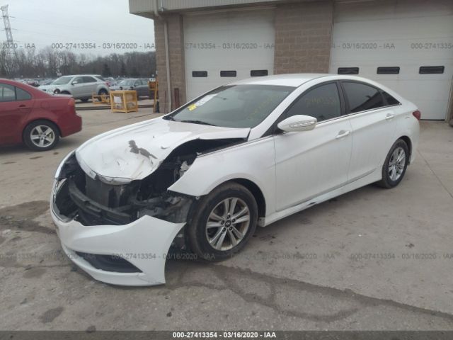 5NPEB4AC3EH816906 - 2014 HYUNDAI SONATA GLS White photo 2