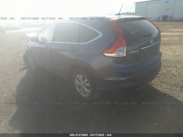 5J6RM4H73CL065510 - 2012 HONDA CR-V EXL Blue photo 3