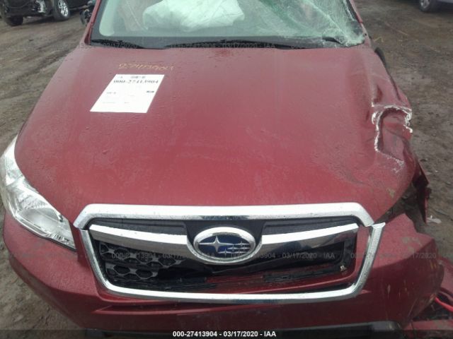 JF2SJABC5GH531484 - 2016 SUBARU FORESTER 2.5I Red photo 10