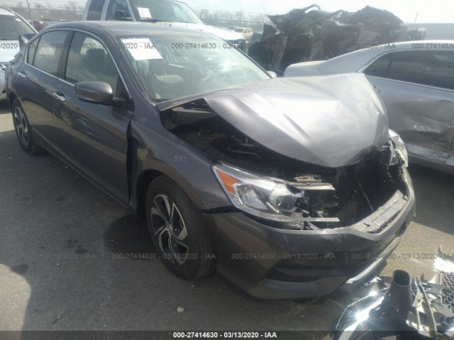 1HGCR2F35HA210231 - 2017 HONDA ACCORD LX Gray photo 1