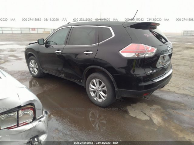 KNMAT2MV8FP511002 - 2015 NISSAN ROGUE S/SL/SV Black photo 3