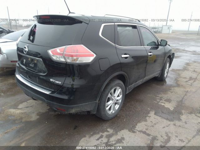 KNMAT2MV8FP511002 - 2015 NISSAN ROGUE S/SL/SV Black photo 4