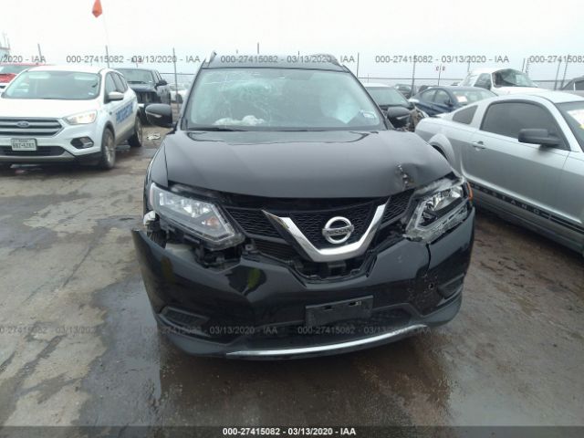 KNMAT2MV8FP511002 - 2015 NISSAN ROGUE S/SL/SV Black photo 6