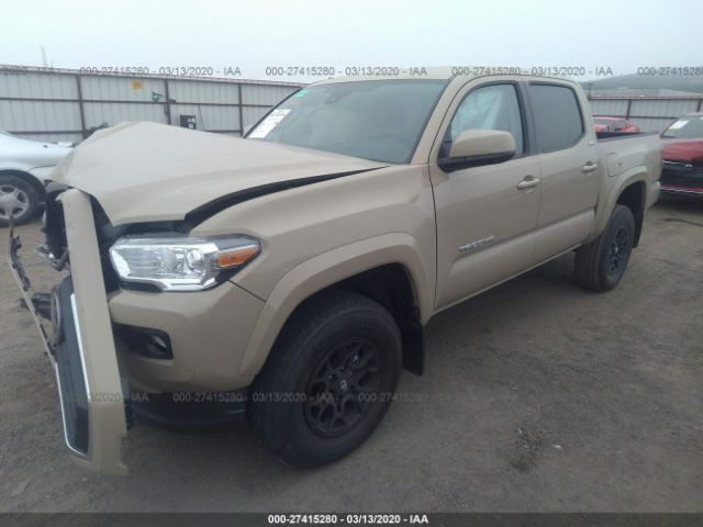 3TMCZ5AN0LM316770 - 2020 TOYOTA TACOMA DOUBLE CAB/SR/SR5/TRD SPO Beige photo 2