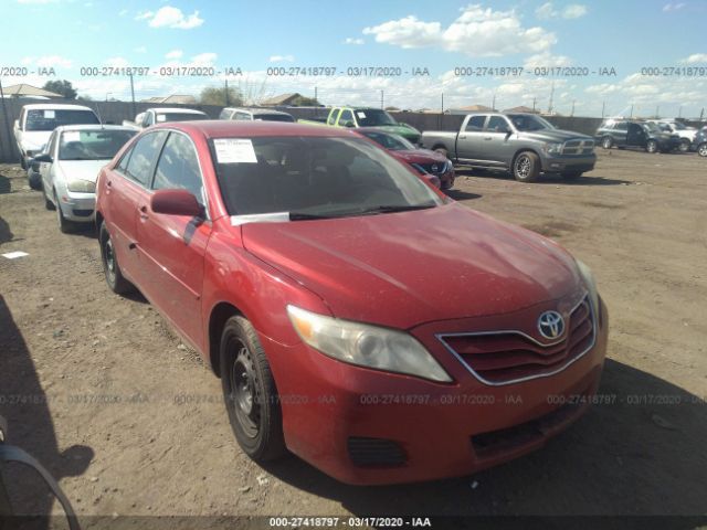 4T4BF3EK1AR034785 - 2010 TOYOTA CAMRY SE/LE/XLE Red photo 1