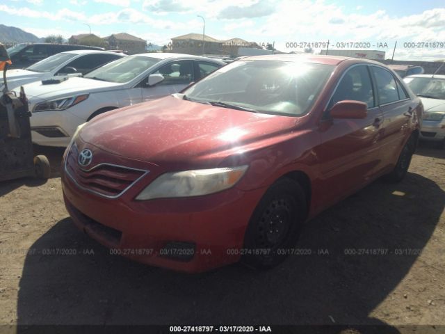 4T4BF3EK1AR034785 - 2010 TOYOTA CAMRY SE/LE/XLE Red photo 2