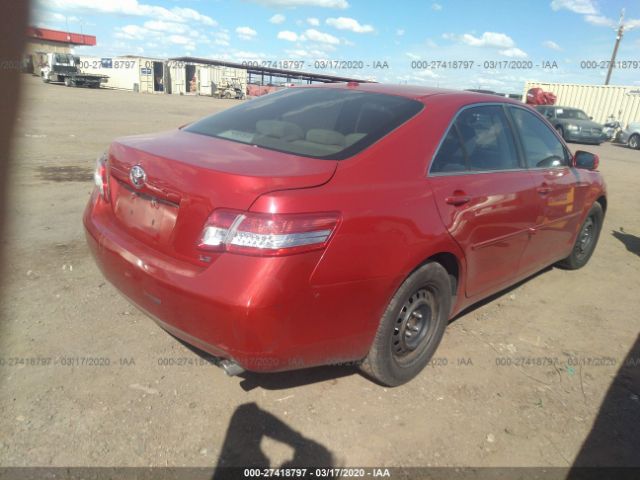 4T4BF3EK1AR034785 - 2010 TOYOTA CAMRY SE/LE/XLE Red photo 4