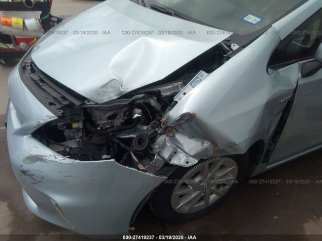 JTDZN3EU8D3269454 - 2013 TOYOTA PRIUS V  Light Blue photo 6