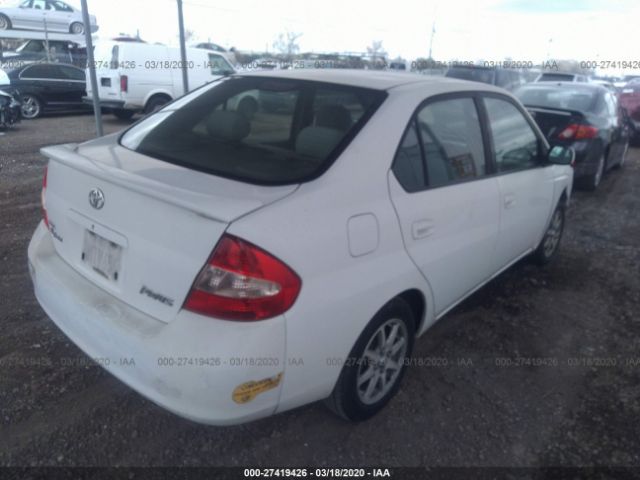 JT2BK12U610007831 - 2001 TOYOTA PRIUS  White photo 4