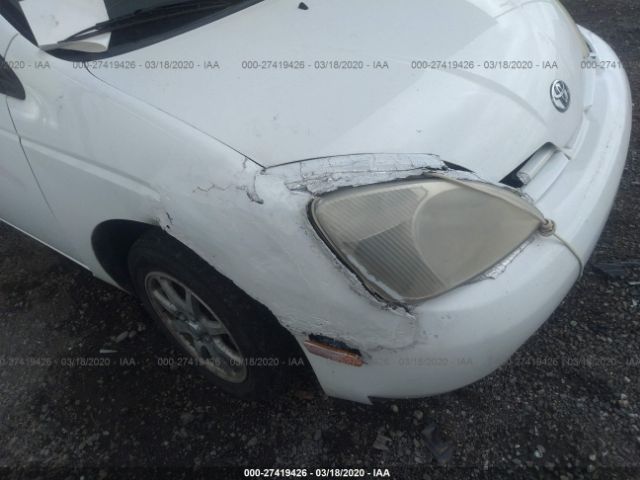 JT2BK12U610007831 - 2001 TOYOTA PRIUS  White photo 6