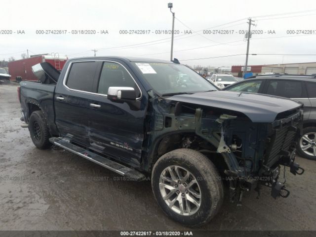 3GTU9DED2KG131410 - 2019 GMC SIERRA K1500 SLT Blue photo 1