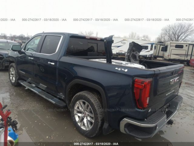 3GTU9DED2KG131410 - 2019 GMC SIERRA K1500 SLT Blue photo 3