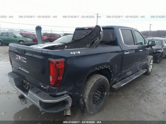 3GTU9DED2KG131410 - 2019 GMC SIERRA K1500 SLT Blue photo 4