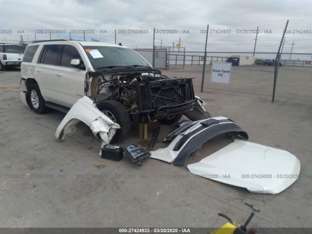 1GNSCBKC6FR184648 - 2015 CHEVROLET TAHOE C1500 LT White photo 1