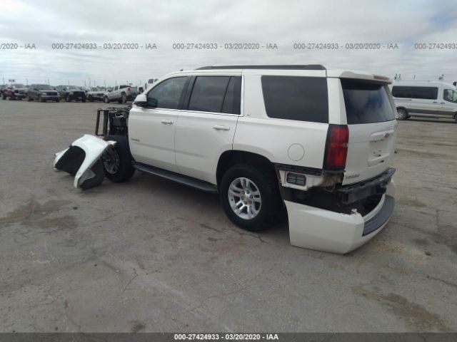 1GNSCBKC6FR184648 - 2015 CHEVROLET TAHOE C1500 LT White photo 3