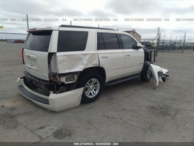 1GNSCBKC6FR184648 - 2015 CHEVROLET TAHOE C1500 LT White photo 4