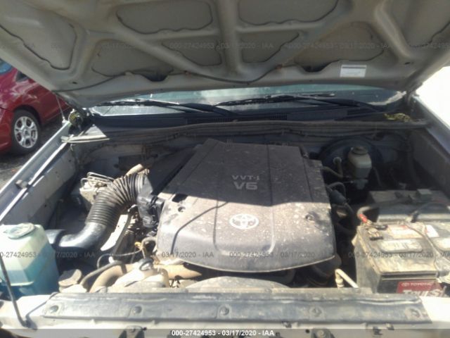 5TEJU62NX8Z509626 - 2008 TOYOTA TACOMA DOUBLE CAB PRERUNNER Silver photo 10