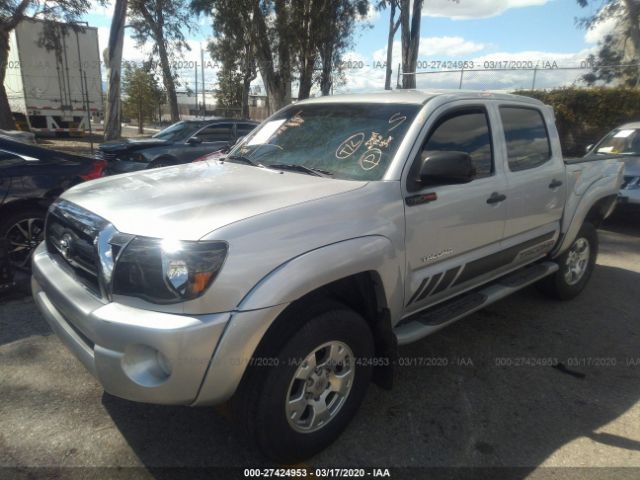 5TEJU62NX8Z509626 - 2008 TOYOTA TACOMA DOUBLE CAB PRERUNNER Silver photo 2